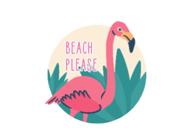 Beach Please vinyl sticker